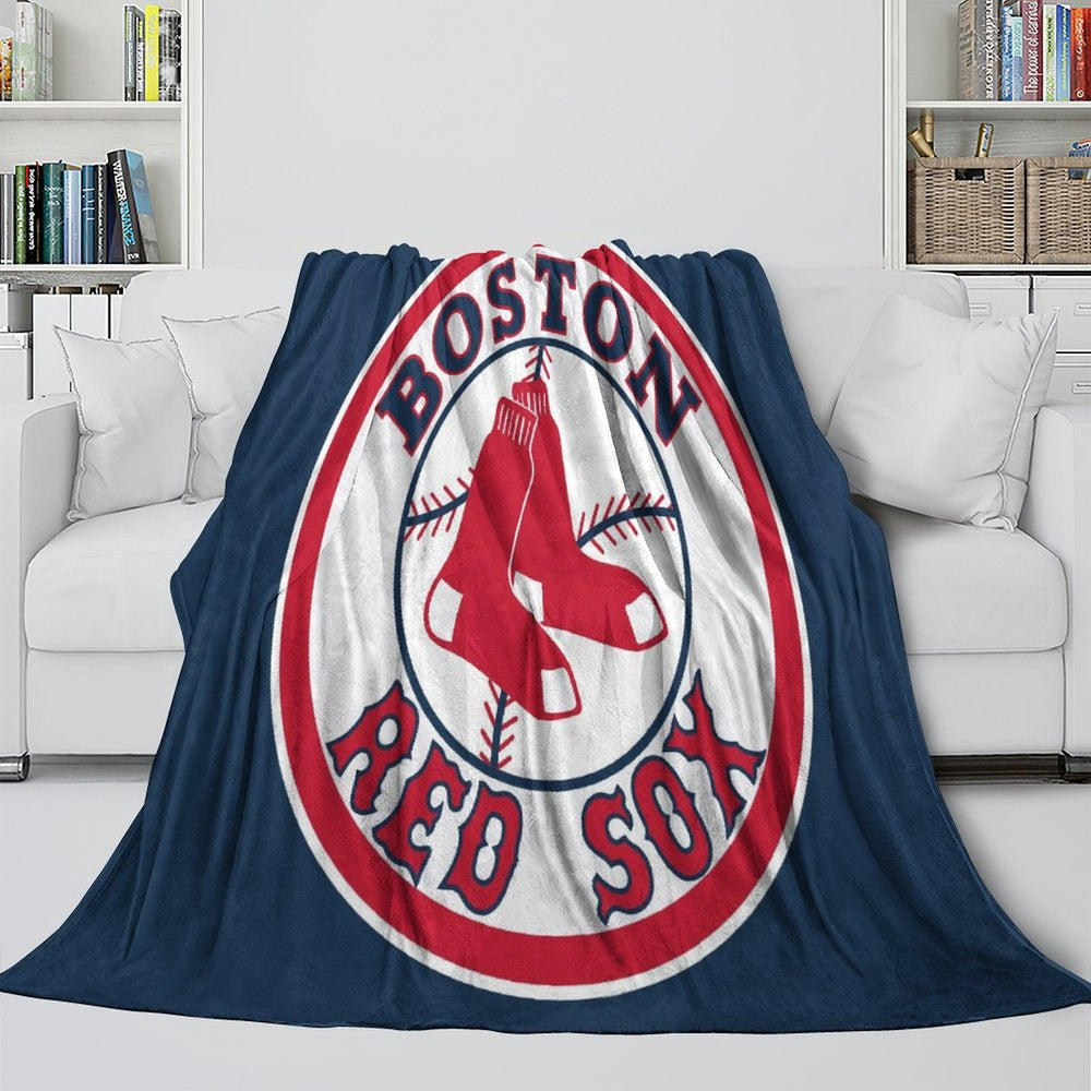 Boston Red Sox Blanket Flannel Throw Room Decoration (Online Order Only)