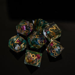 PRE-ORDER || Botanical Gardens Sharp-Edged Resin Dice Set