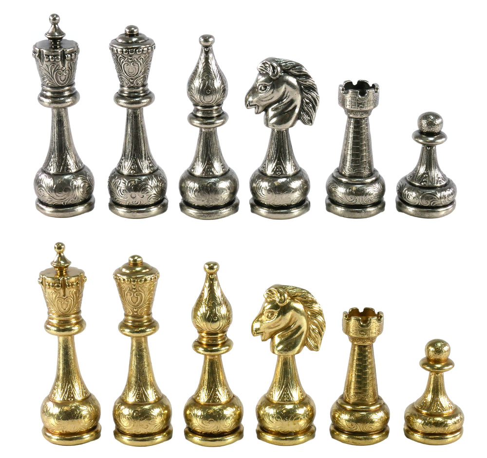 Chess Pieces - Large Staunton Style Metal Chess Pieces (ONLINE ORDER ONLY)