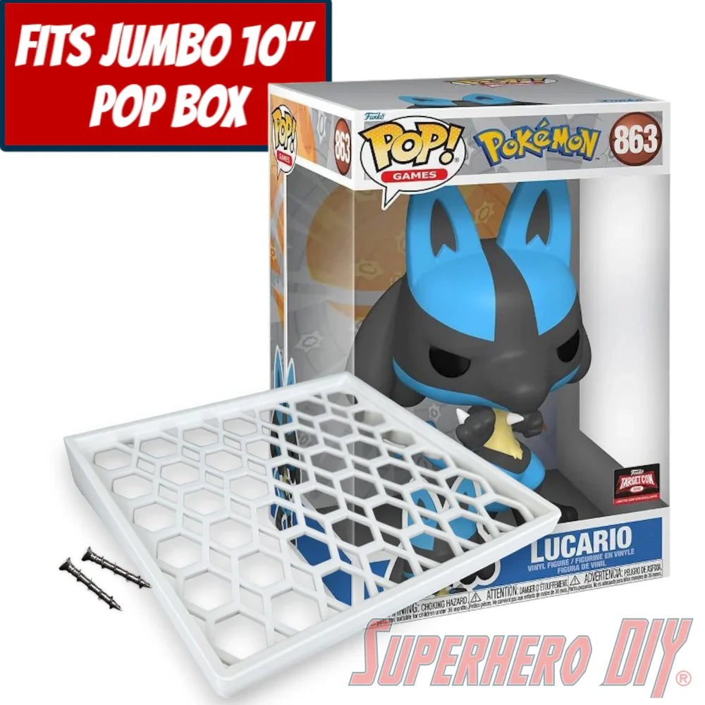 Box Floating Shelf for Jumbo 10" Funko Pops |Fits 10 inch 8.35W X 8.35D Jumbo Pop boxes (ONLINE ORDER ONLY)