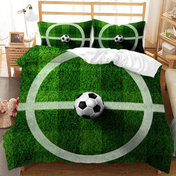 Boys Football Bedding Set Soccer Ball Duvet Cover Quilt Bed Linen Sets (Online Order Only)