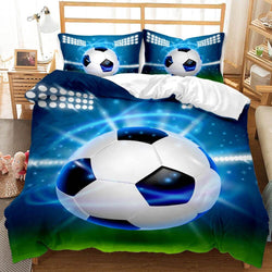 Boys Football Bedding Set Soccer Ball Duvet Cover Quilt Bed Linen Sets (Online Order Only)