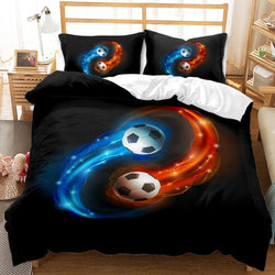 Boys Football Bedding Set Soccer Ball Duvet Cover Quilt Bed Linen Sets (Online Order Only)