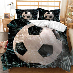 Boys Football Bedding Set Soccer Ball Duvet Cover Quilt Bed Linen Sets (Online Order Only)
