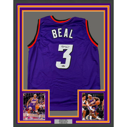 Framed Facsimile Autographed Bradley Beal 35x39 Phoenix Purple Reprint Laser Auto Basketball Jersey (ONLINE ORDER ONLY)