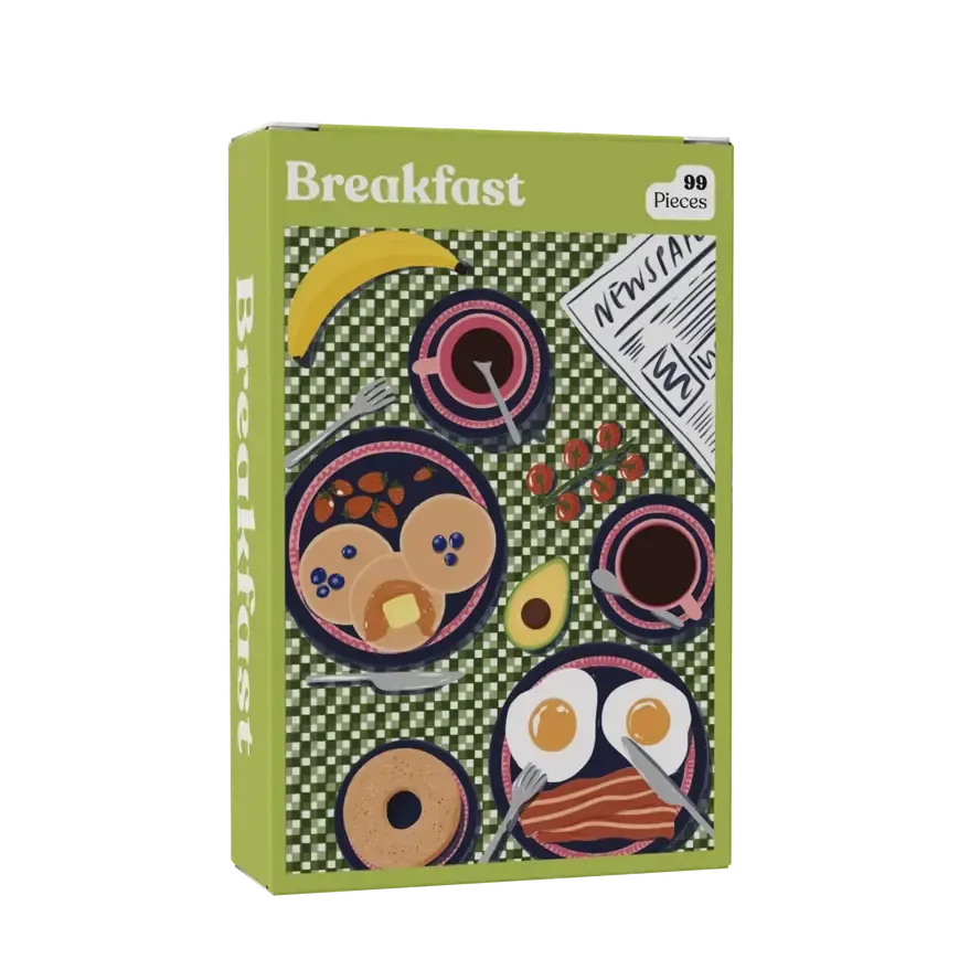 Breakfast 99 Piece Mini Jigsaw Puzzle Puzzledly (ONLINE ORDER ONLY)