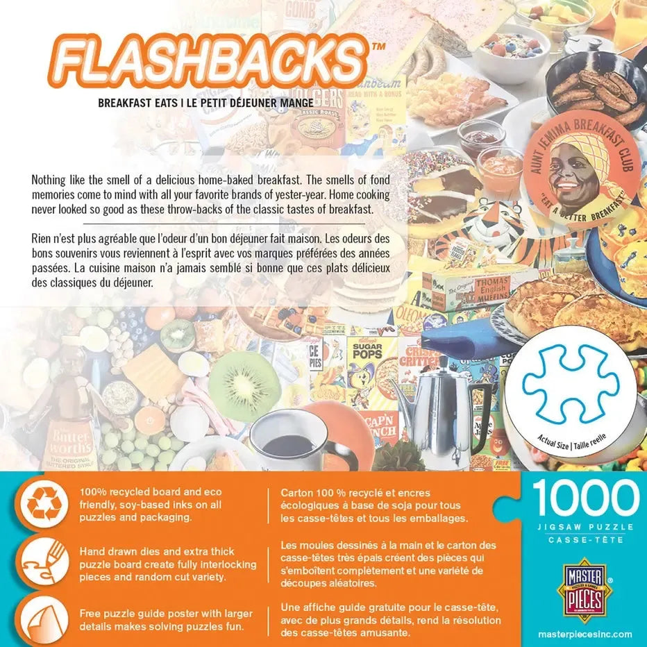 Breakfast Eats Flashbacks 1000 Piece Jigsaw Puzzle MasterPieces (ONLINE ORDER ONLY)