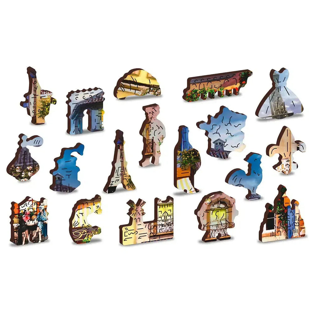 Breakfast in Paris 150 Piece Wood Jigsaw Puzzle Wooden City (ONLINE ORDER ONLY)
