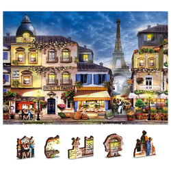 Breakfast in Paris 150 Piece Wood Jigsaw Puzzle Wooden City (ONLINE ORDER ONLY)