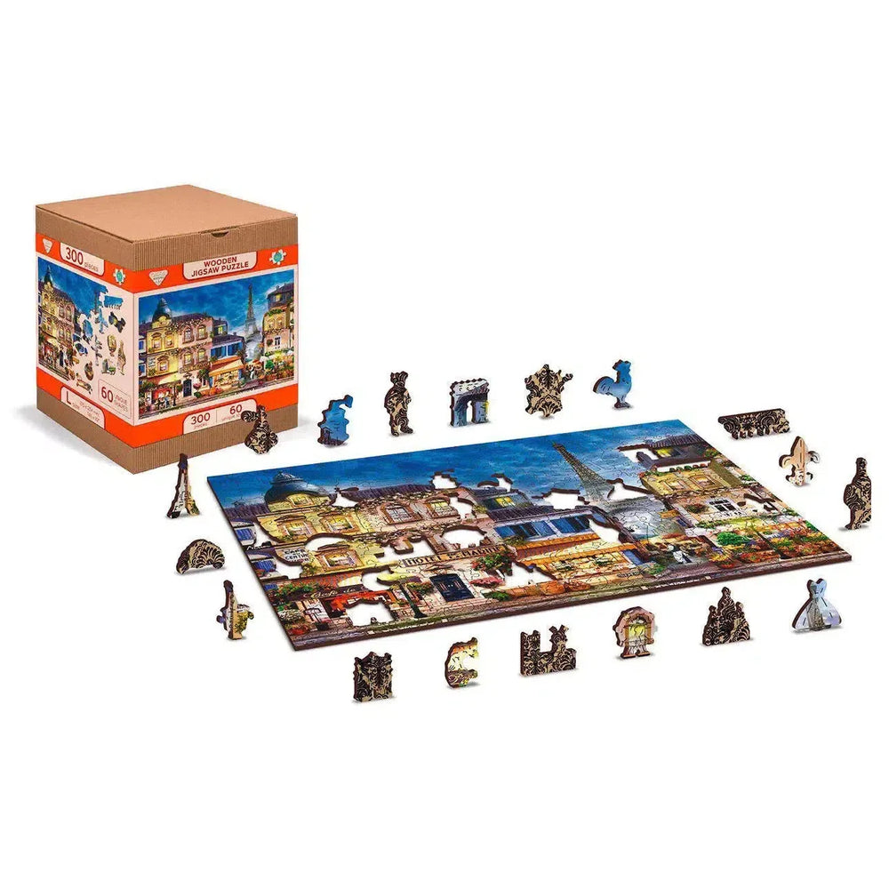 Breakfast in Paris 300 Piece Wood Jigsaw Puzzle Wooden City (ONLINE ORDER ONLY)