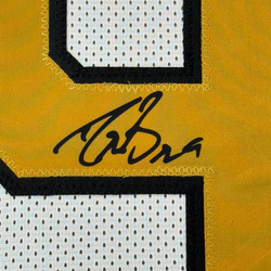Framed Facsimile Autographed Drew Brees 35x39 New Orleans Color Rush Reprint Laser Auto Football Jersey Size Men's XL (ONLINE ORDER ONLY)
