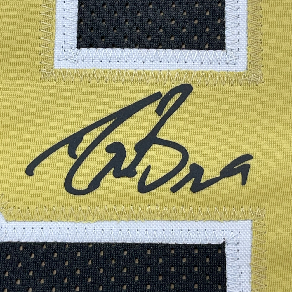 Framed Facsimile Autographed Drew Brees 35x39 New Orleans Black Reprint Laser Auto Football Jersey Size Men's XL (ONLINE ORDER ONLY)