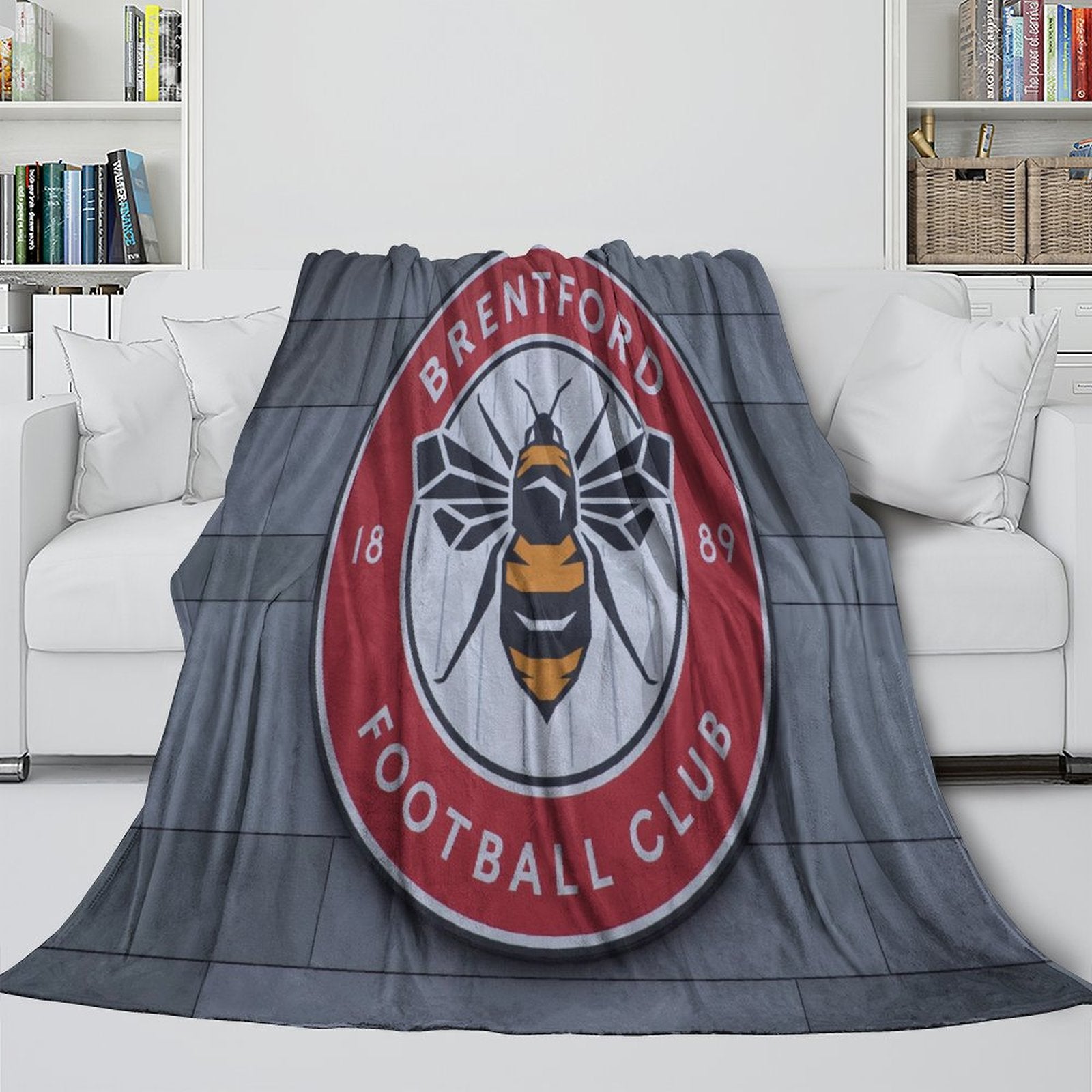 Brentford FC Blanket Flannel Fleece Throw Room Decoration (Online Order Only)