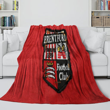 Brentford FC Blanket Flannel Fleece Throw Room Decoration (Online Order Only)