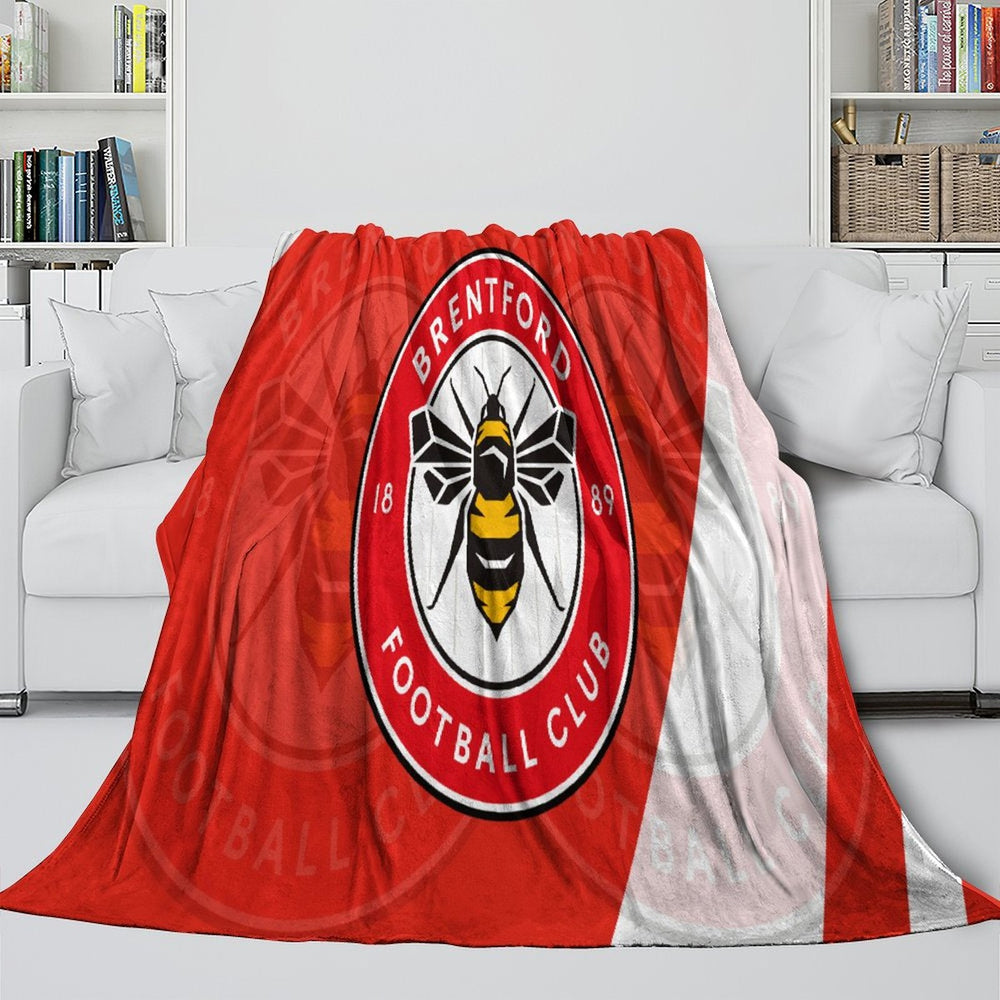 Brentford FC Blanket Flannel Fleece Throw Room Decoration (Online Order Only)