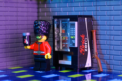 Brick Zero Soda Vending Machine made using LEGO parts - B3 Customs (Online Order Only)