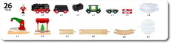Brio: World Train Set Christmas Steaming Train Set (ONLINE ORDER ONLY)