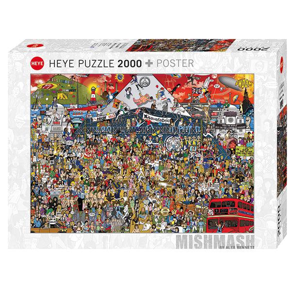 British Music History Mishmash 2000 Piece Jigsaw Puzzle Heye (ONLINE ORDER ONLY)