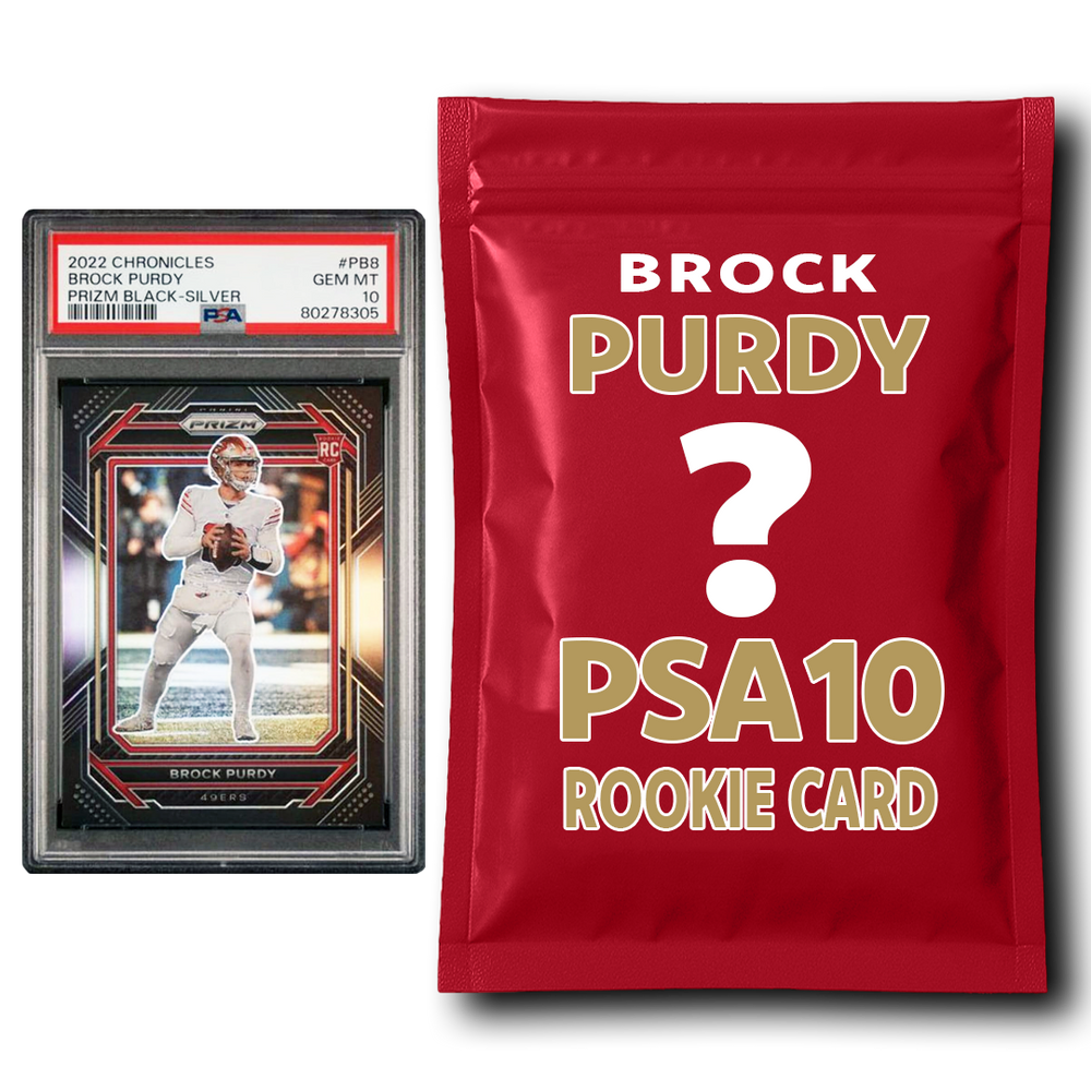 Brock Purdy PSA 10 Graded Football Rookie Card Mystery Pack (ONLINE ORDER ONLY)