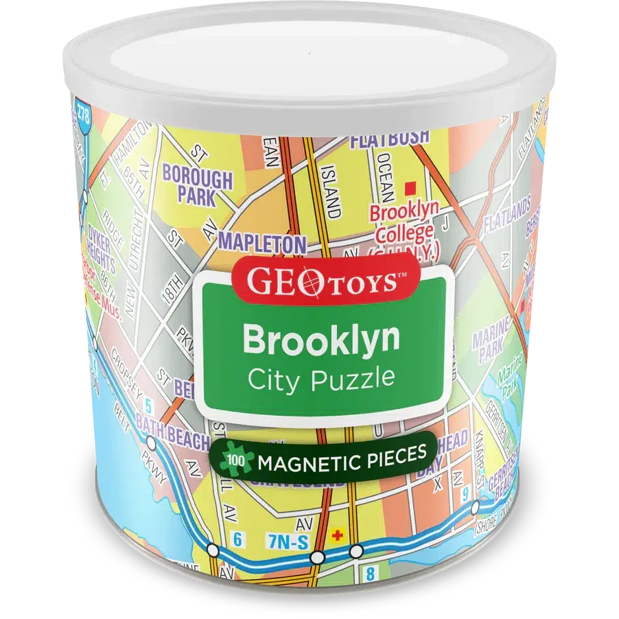 Brooklyn City 100 Piece Magnetic Jigsaw Puzzle Geotoys (ONLINE ORDER ONLY)