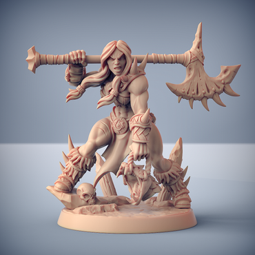3D Printed Artisan Guild Brunilde Snakeslayer Dragonpeak Barbarians 28mm 32mm (Online Only)