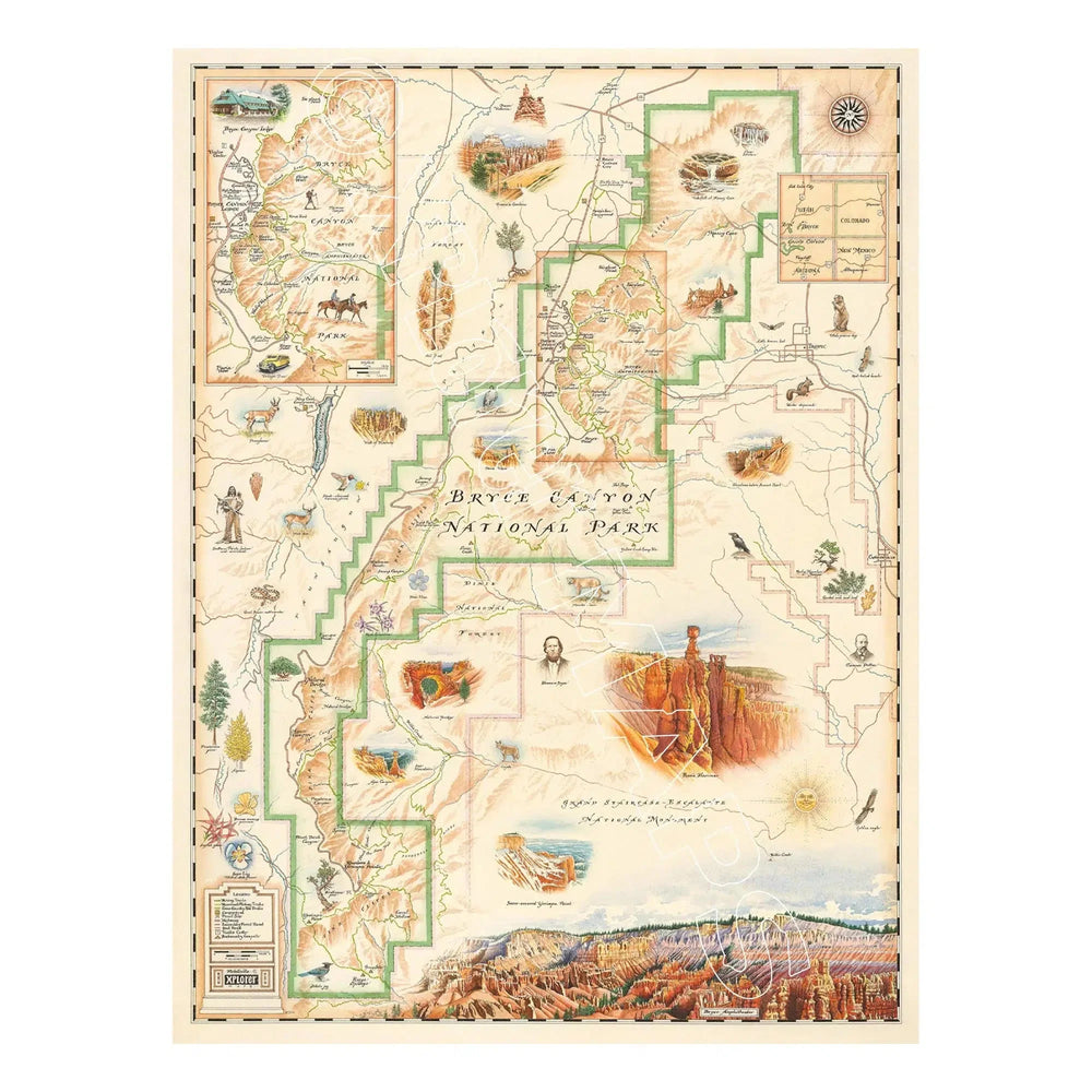 Bryce Canyon National Park 1000 Piece Jigsaw Puzzle Xplorer Maps (ONLINE ORDER ONLY)