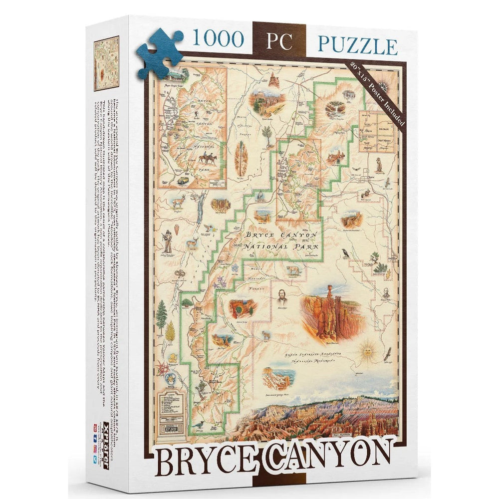 Bryce Canyon National Park 1000 Piece Jigsaw Puzzle Xplorer Maps (ONLINE ORDER ONLY)
