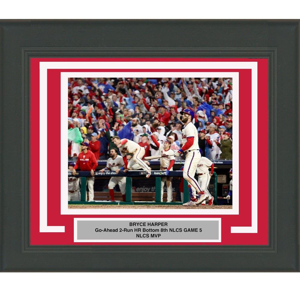 Framed Bryce Harper NLCS Homerun Philadelphia Phillies 8x10 Baseball Photo (ONLINE ORDER ONLY)