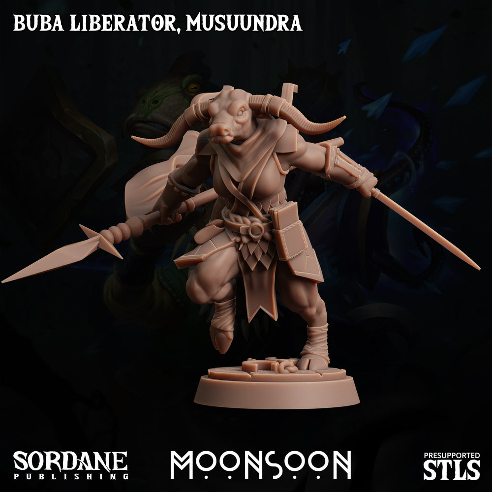 3D Printed Sordane Publishing Buba Freedom Fighter Musuundra Moonsoon 28 32mm D&D (Online Only)