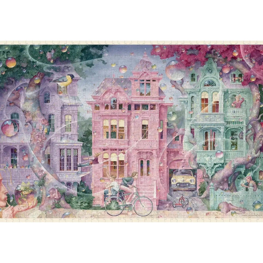 Bubble Street by Daniel Merriam 1000 Piece Jigsaw Puzzle Pomegranate
