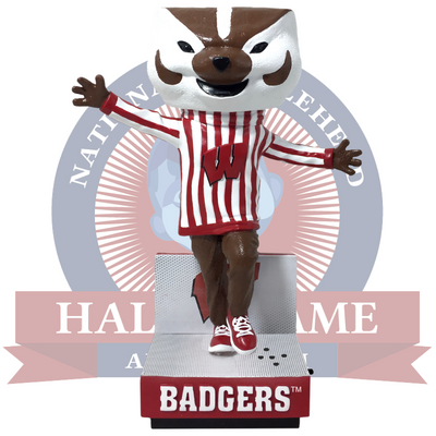 Bucky Badger Wisconsin Badgers "On, Wisconsin" Mascot Bobblehead (ONLINE ORDER ONLY)