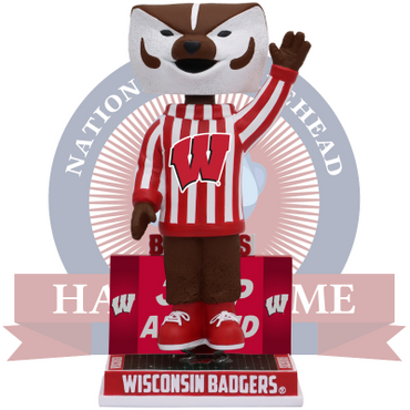 Bucky Badger Wisconsin Badgers Mascot Jump Around Bobblehead (ONLINE ORDER ONLY)