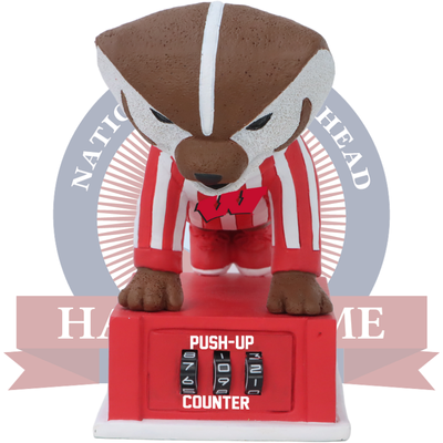 Bucky Badger Wisconsin Badgers Mascot Push-Up Counter Bobblehead (ONLINE ORDER ONLY)