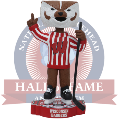 Bucky Badger Wisconsin Badgers Mascot 2025 NCAA Women's Hockey National Champions Bobblehead (Presale) (ONLINE ORDER ONLY)