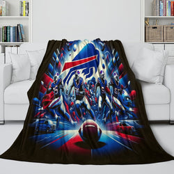 Buffalo Bills Blanket Flannel Fleece Throw Room Decoration (Online Order Only)