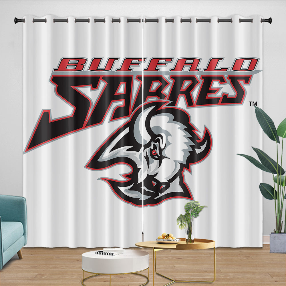 Buffalo Sabres Curtains Blackout Window Drapes Room Decoration (Online Order Only)
