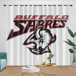 Buffalo Sabres Curtains Blackout Window Drapes Room Decoration (Online Order Only)