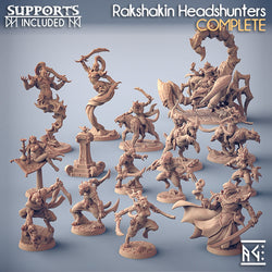 3D Printed Artisan Guild Modular Rakshatiger Riders Rakshakin Headhunters 28mm 32mm (Online Only)