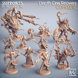 3D Printed Artisan Guild Modular Depth Ones Reavers Depth Ones Set 28mm 32mm (Online Only)