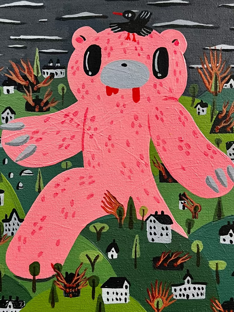 Burger Babie - Gloomy Bear Hideside - Original Artwork -Gloomy Bear Exhibition (ONLINE ORDER ONLY)