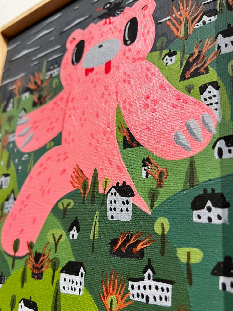 Burger Babie - Gloomy Bear Hideside - Original Artwork -Gloomy Bear Exhibition (ONLINE ORDER ONLY)