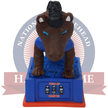Buster Bronco Boise State Broncos Mascot Push-Up Counter Bobblehead (Presale) (ONLINE ORDER ONLY)