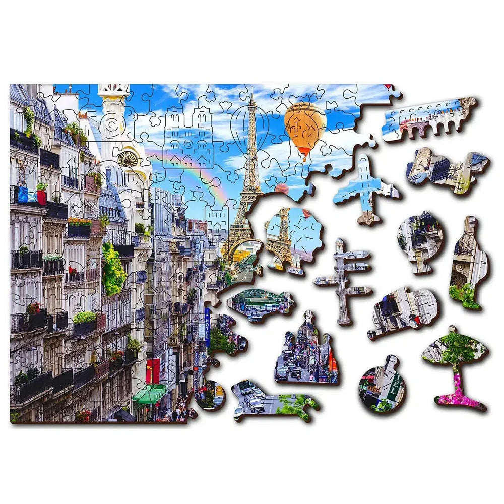 Bustling Paris 300 Piece Wood Jigsaw Puzzle Wooden City (ONLINE ORDER ONLY)