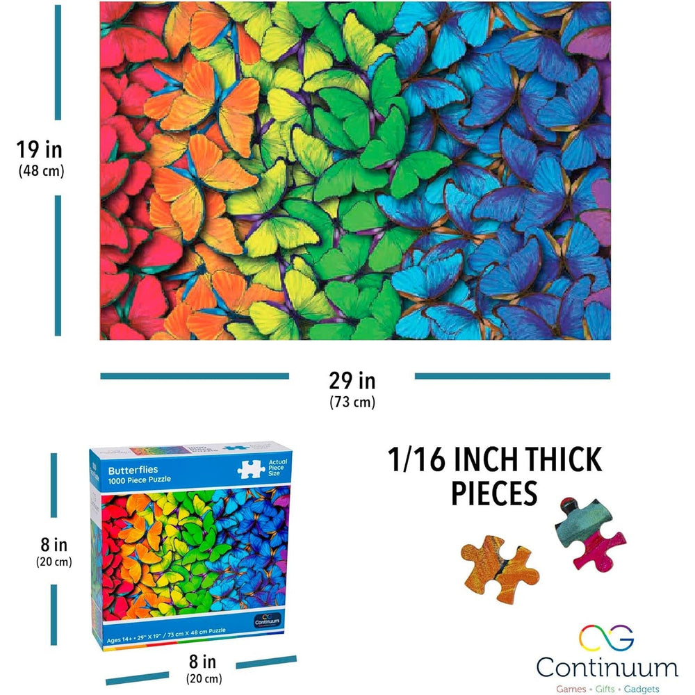 Butterflies 1000 Piece Jigsaw Puzzle Continuum (ONLINE ORDER ONLY)