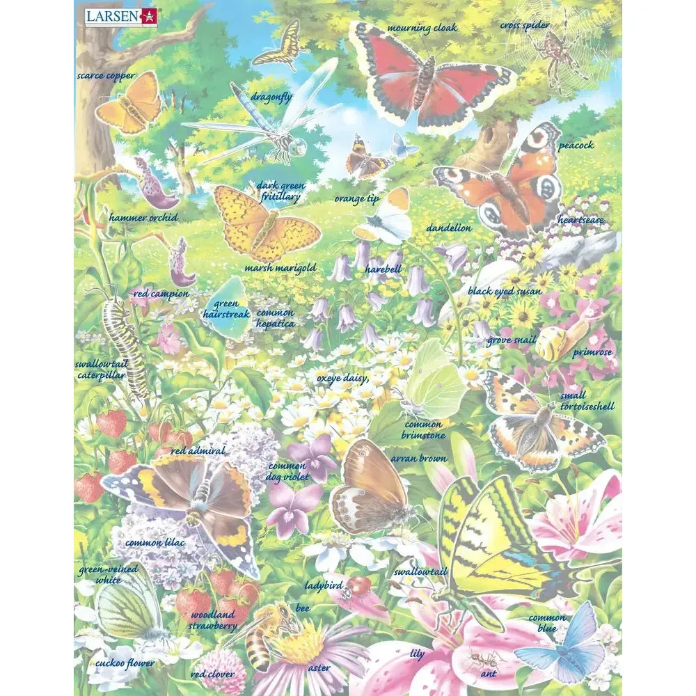 Butterflies 42 Piece Tray Jigsaw Puzzle Larsen