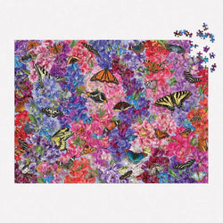 Butterflies in the Sweet Peas 1000 Piece Jigsaw Puzzle Galison (ONLINE ORDER ONLY)