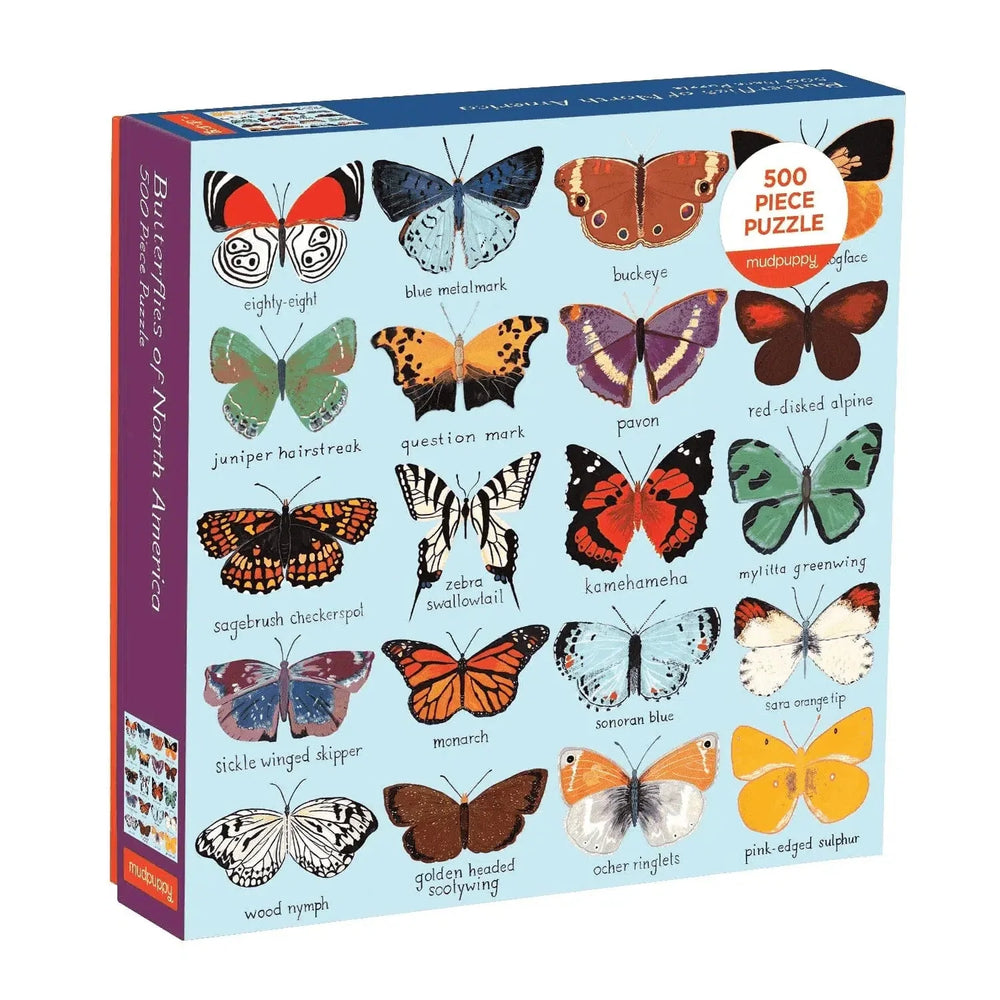 Butterflies of North America 500 Piece Jigsaw Puzzle Mudpuppy (ONLINE ORDER ONLY)