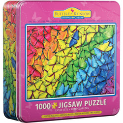 Butterfly Rainbow 1000 Piece Jigsaw Puzzle in Tin Eurographics (ONLINE ORDER ONLY)