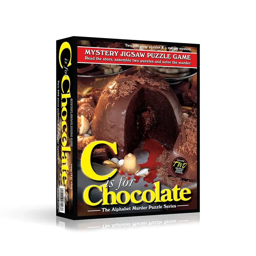 C is for Chocolate Set of 2 500 Piece Mystery Jigsaw Puzzles TDC