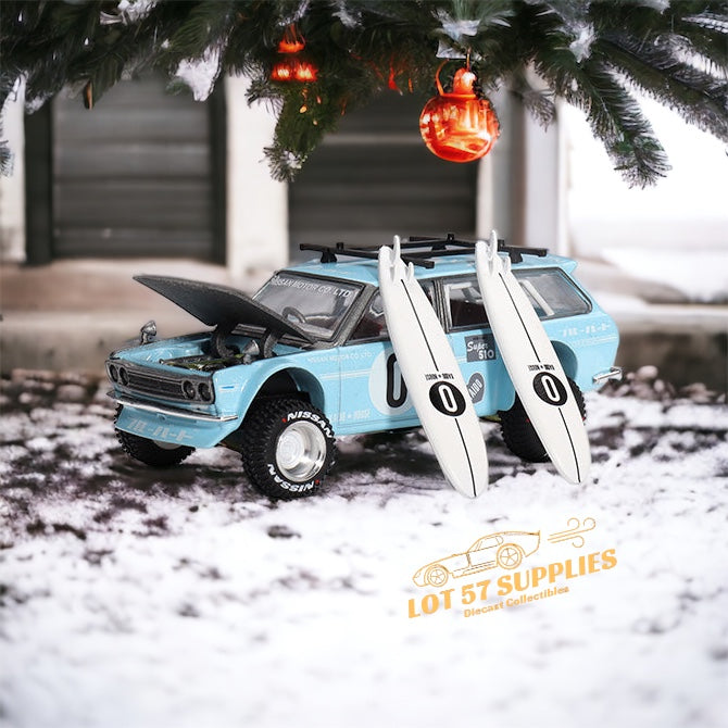 Mini GT x Kaido House Datsun 510 Wagon Surf Safari RS Winter Holiday Edition 1:64 KHMG092 (ONLINE ORDER ONLY)